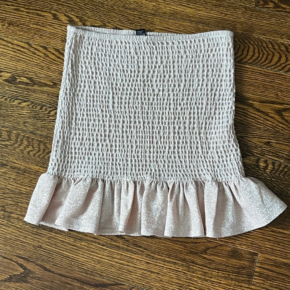 Champagne sparkles forever 21 skirt